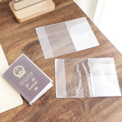 Passport Protective Cover - Transparent Frosted Waterproof PVC Document Case, 1–3 Pack