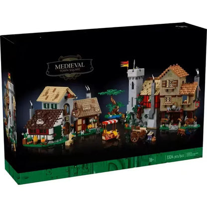 MINISO Disney 3304PCS Medieval Town Square – DIY Puzzle Toy, Compatible with 10332 European Architecture Building Blocks for Kids Gifts