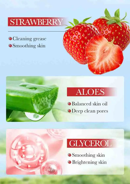 SAODER Fruits Facial Cleanser – Moisturizing & Hydrating Face Wash Foam with Massage for Skincare