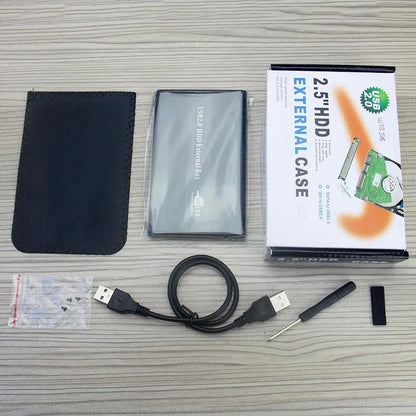 2.5"/3.5" IDE HDD External Enclosure — USB 2.0 Hard Drive Box for Desktop, PC, Laptop & Phone