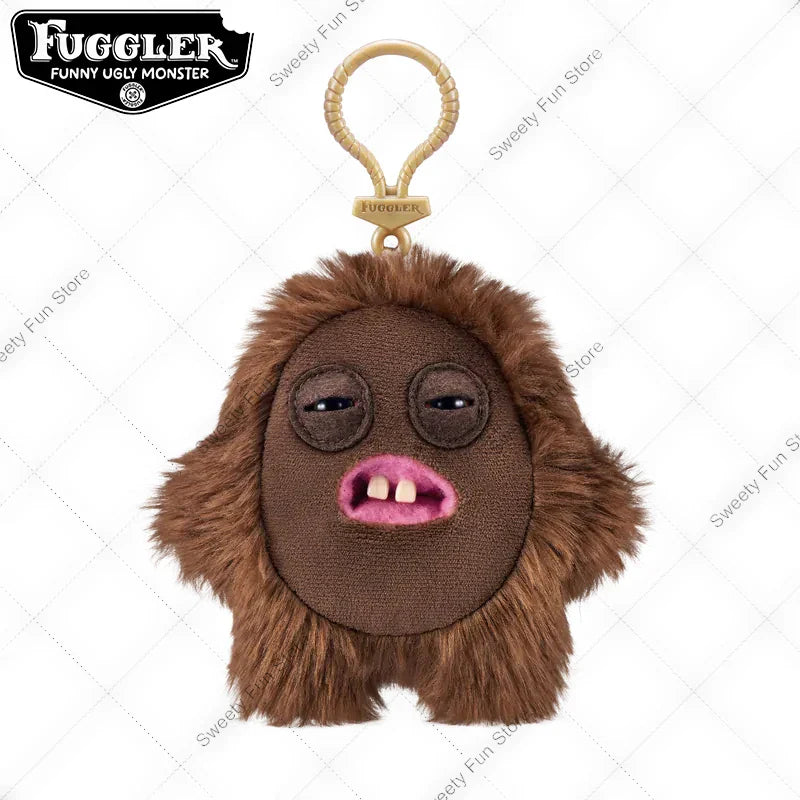 Original Fuggler Tooth Monster Keychain – Cute Wide-Eyed Plush Toy, Funny Ugly Monster Doll Pendant Gift