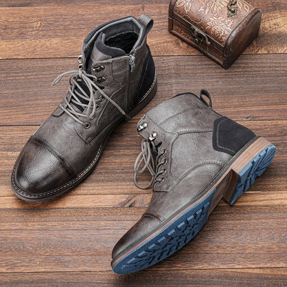 Men's Leather Ankle Boots – Brand Boot Size 7-13, Model #AL605