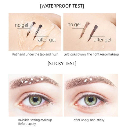 Waterproof Transparent Gel Eyebrow Styling Cream - Long-Lasting Fixing Brow Soap, Clear Liquid Eyebrow Sealed Layer, Makeup Cosmetic