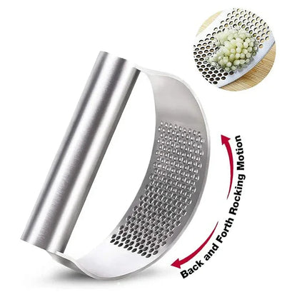 Upgraded Stainless Steel Garlic Press – Manual Garlic & Ginger Rocker Crusher Mincer Kitchen Gadget