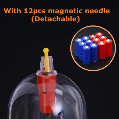 12/24-Cup Chinese Vacuum Cupping Therapy Set – Pull-Out Suction Massager for Pain Relief & Muscle Relaxation