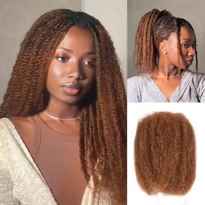 Black Pearl QVR Peruvian Kinky Curly Human Hair – 50g Afro Mini Twist Braiding Bundles 100% Remy Hair Extensions