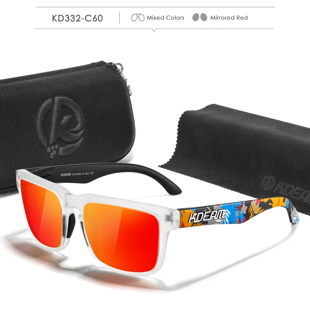 KDEAM Polarized Sunglasses for Men & Women – UV Protection for Fishing, Driving & Hiking with Zipper Case