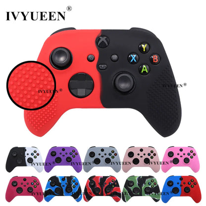 IVYUEEN MixColor Protective Silicone Case for Xbox Series S/X Controller — Thumbstick Grip Caps & Gamepad Cover