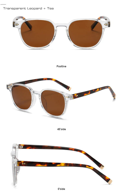 SHAUNA Retro Square Polarized Sunglasses — Fashion Rivet-Decorated Shades for Women & Men, UV400 Driving Sun Glasses