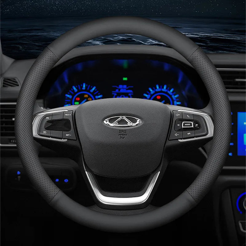 Ultra-Thin Universal Car Steering Wheel Cover — 37-38cm Breathable Wrap Accessory