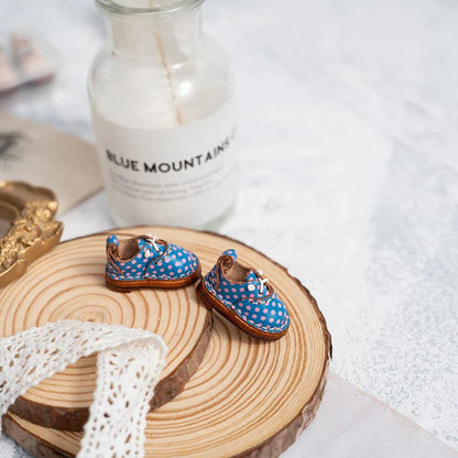 Blythe Baby Mini Cowhide Shoes – Handmade OB22 OB24 UFDOLL Checker Doll Accessories