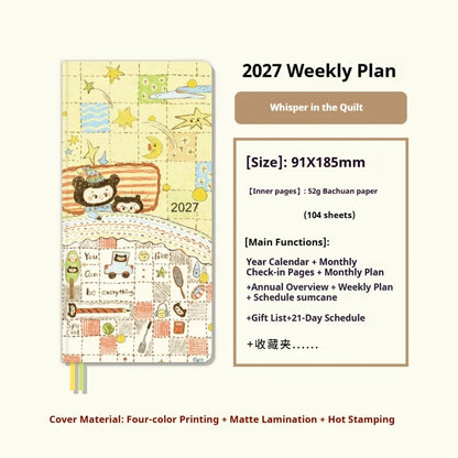 2027 Pocket Weekly Planner Notebook - Compact Schedule Organizer for Daily Planning & Productivity