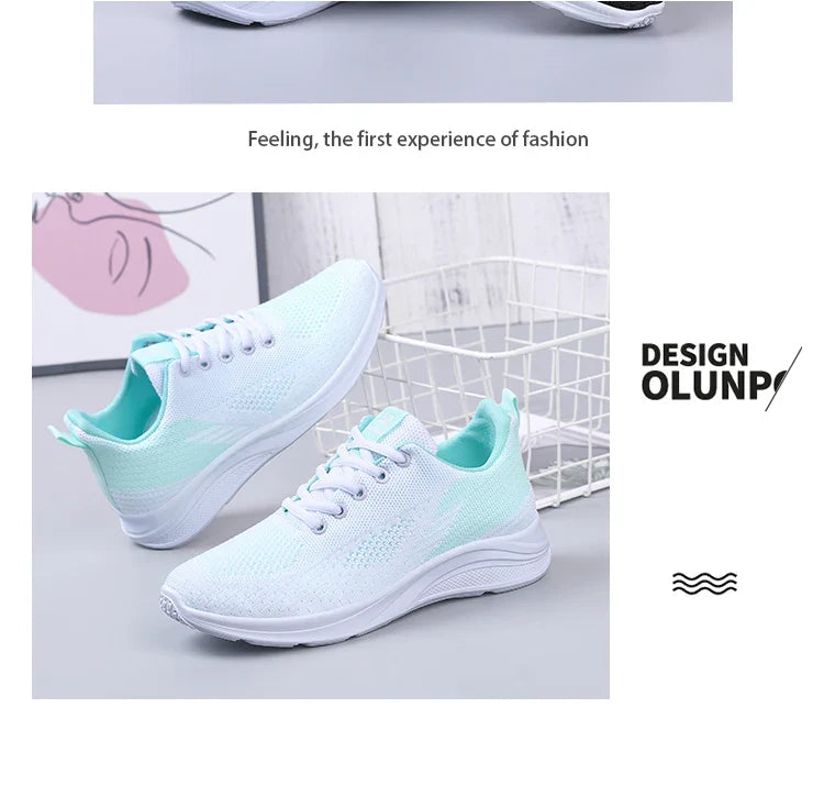 Spring Women's Lightweight Mesh Running Shoes – Breathable, Soft Sole, Sporty & Casual