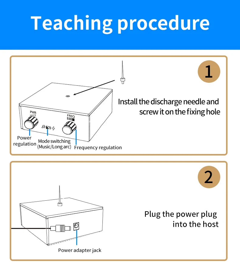 Music Tesla Coil Bluetooth/AUX – Dual Mode Music Box with Touchable Artificial Lightning, Audio Input for Science Experiments