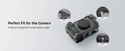 SmallRig Camera Cage for Sony FX30/FX3 – Rig Kit with Cable Clamp, Cold Shoe & NATO Rail Accessories (Model 4183)