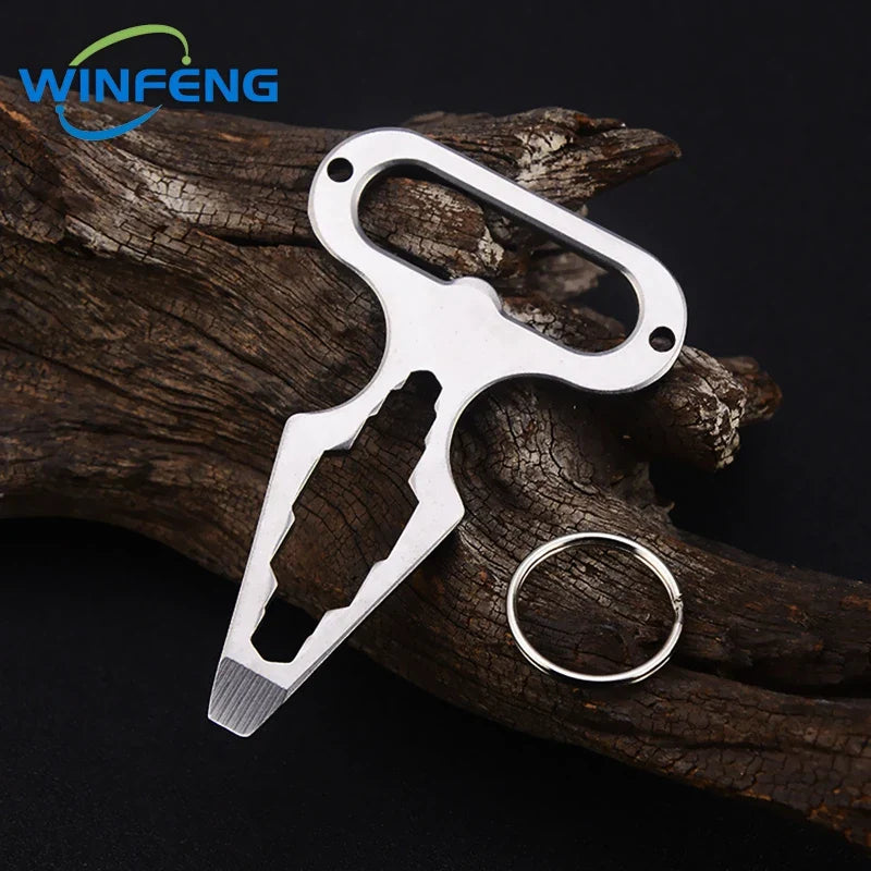 EDC Self-Defense Keychain Tool - Outdoor Survival Stinger with Bottle Opener & Wrench for Men & Women