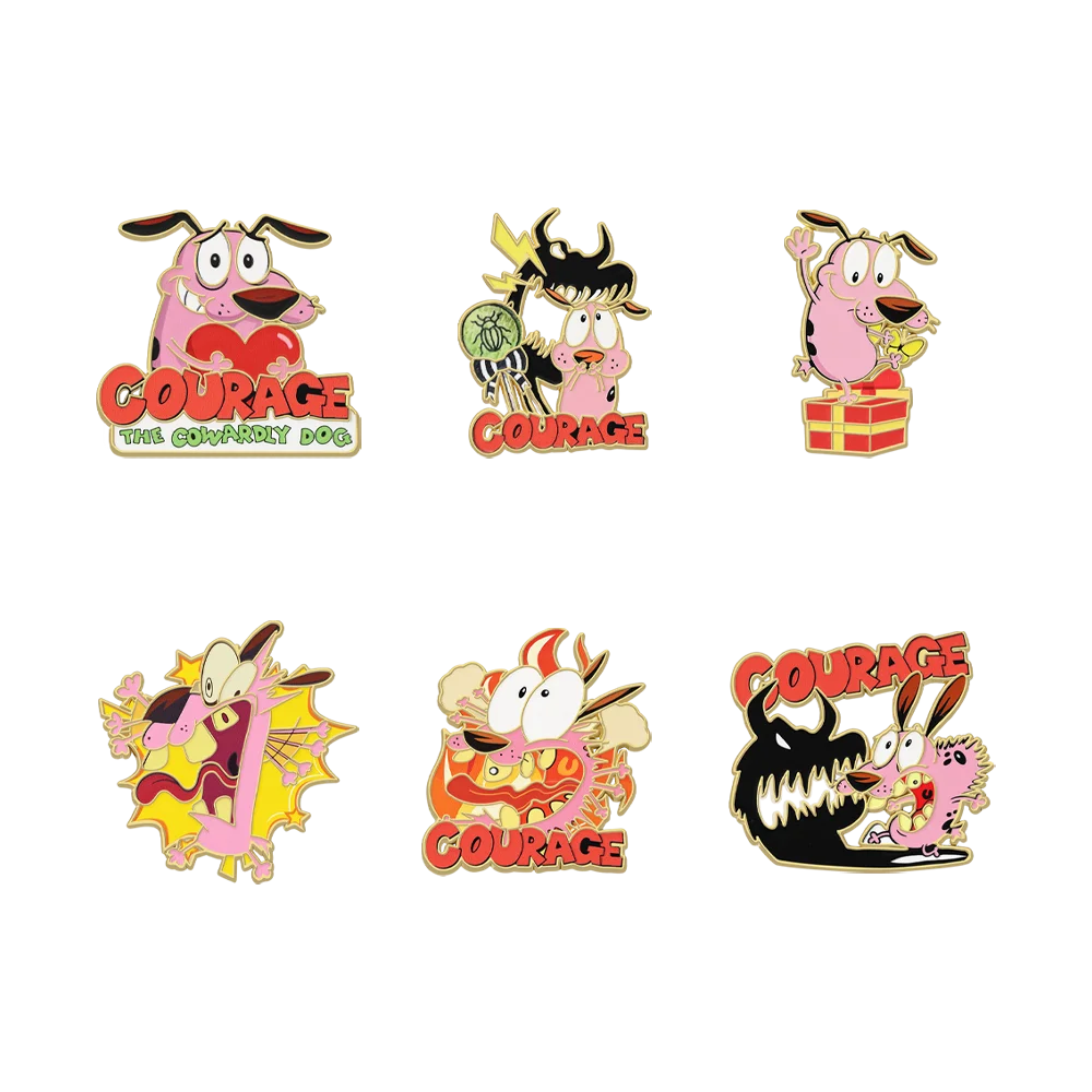 Anime Hero Dog Enamel Pins - 6-Piece Metal Lapel Brooch Set for Backpacks & Gifts