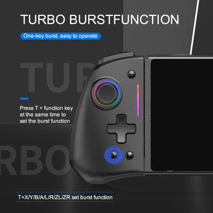 LinYuvo KS42 Meteor Light Wireless Joypad — 8-Color RGB Controller for Switch/Lite/OLED with Programmable Buttons, Turbo & Vibration