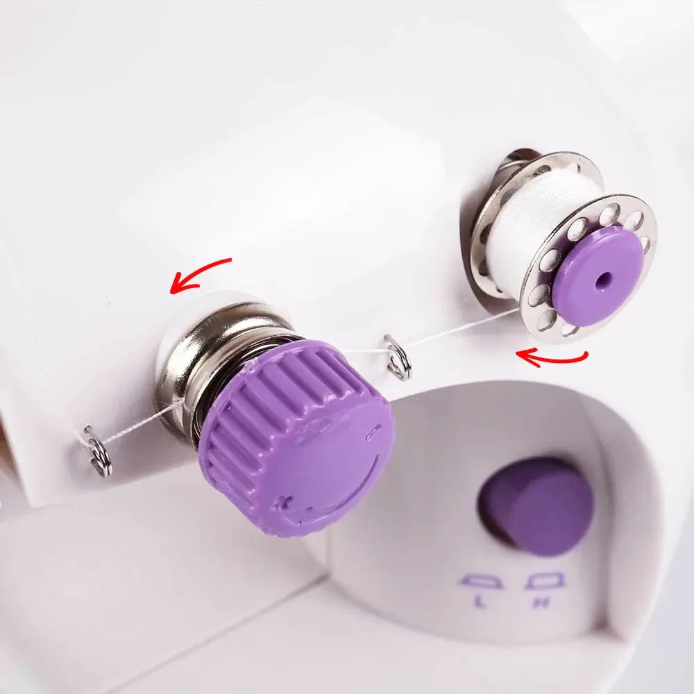 Mini Electric Sewing Machine | Double Speed Household Portable with Night Light & Foot Pedal - Beginner's Kit