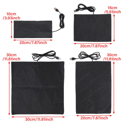 5V USB Carbon Fiber Heating Pad – Fast Electric Infrared Hand & Body Warmer for Winter