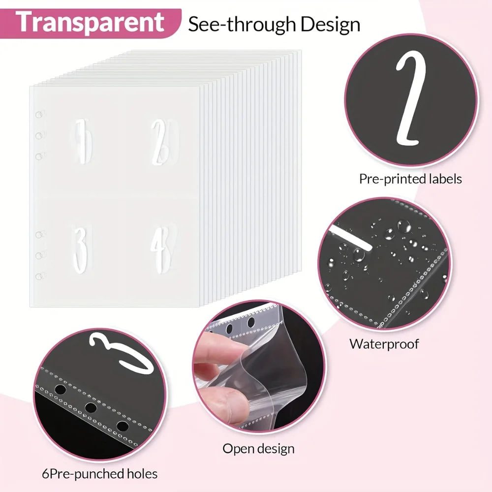 100 Envelopes Money Saving Challenge Binder – Password Lock Budget Organizer for Cash, Cost & Expense Management Notebook