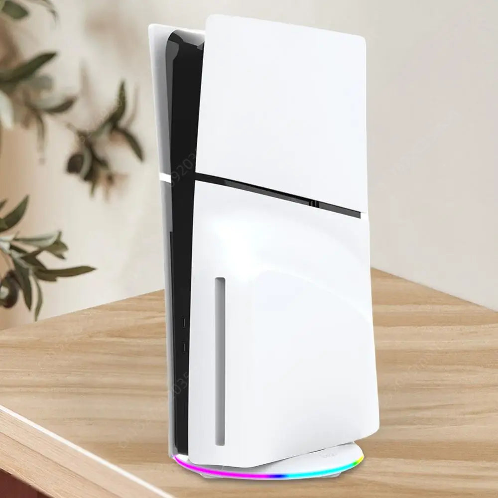 RGB Vertical Stand with LED Base – Stable Gaming Console Stand for PS5 Slim Disc and Digital Version