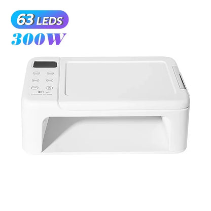 480W UV LED Nail Lamp – 108 LEDs Nail Dryer with Red Light Whitening Mode, Large Space, 4 Timer Settings