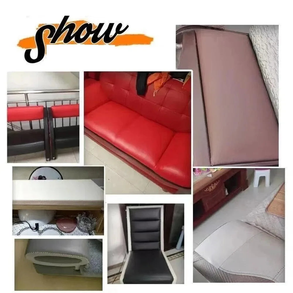 300x50cm Black Self-Adhesive Leather Upholstery Patch – Car Seat, Sofa & Chair Repair Sticker for Holes