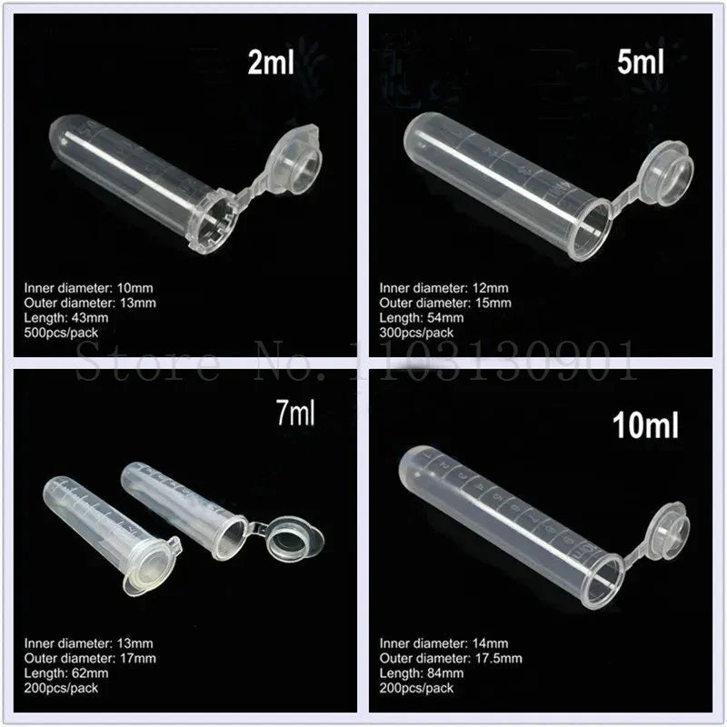 Laboratory Plastic Centrifuge Tubes — EP PCR Test Tubes 0.1–15ml for Virus Samples & Experiments