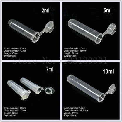Laboratory Plastic Centrifuge Tubes — EP PCR Test Tubes 0.1–15ml for Virus Samples & Experiments
