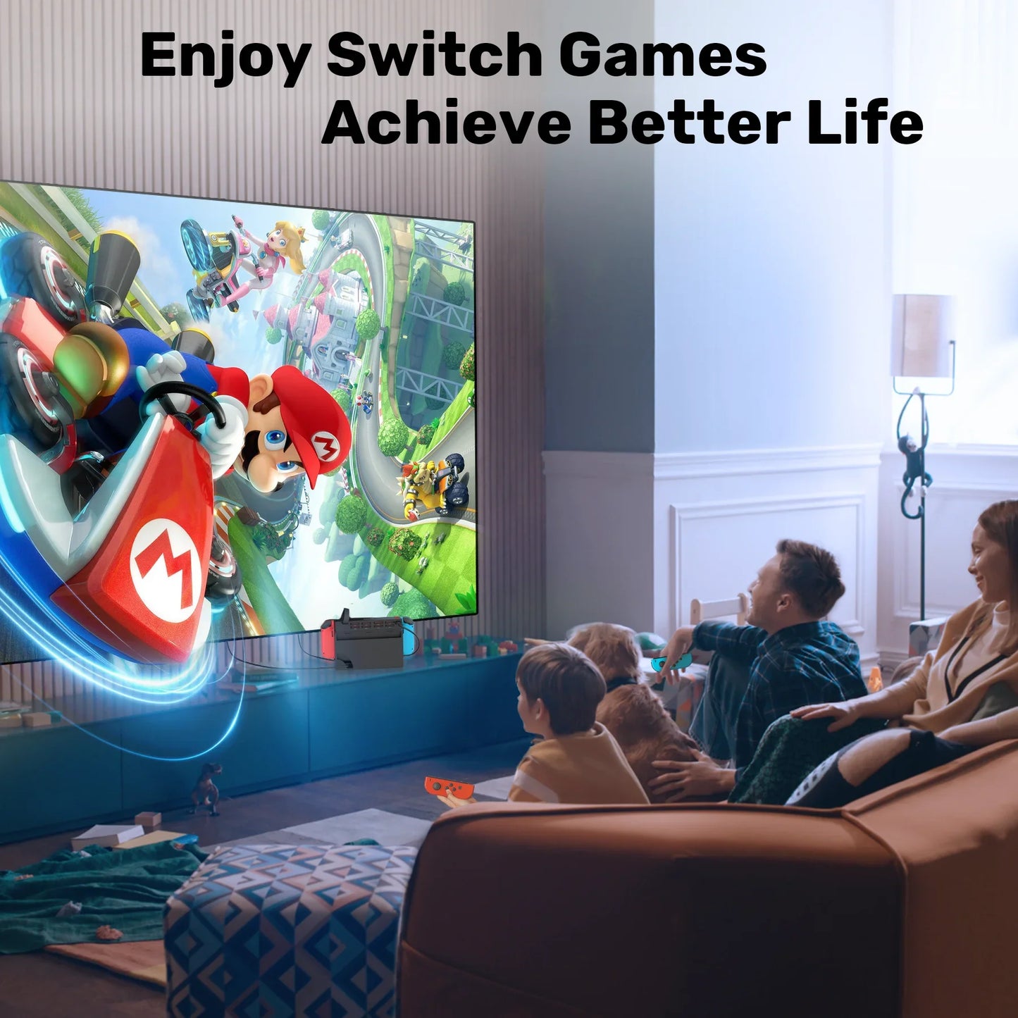 Nintendo Switch OLED Game Switcher — One-Key Fast Switching Multi-Game Card Reader with 5M Wireless Control Accessory