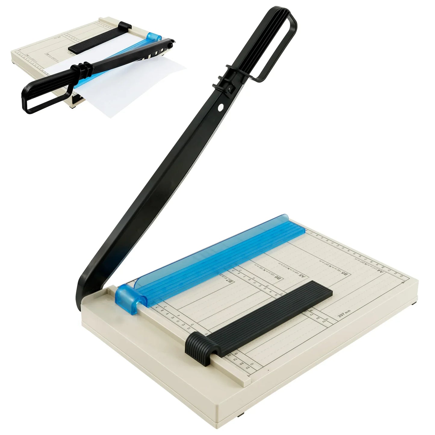 Guillotine Paper Cutter — Accurate DIY Paper Slicer with Safety Guard & Blade Lock, 12-Sheet Capacity