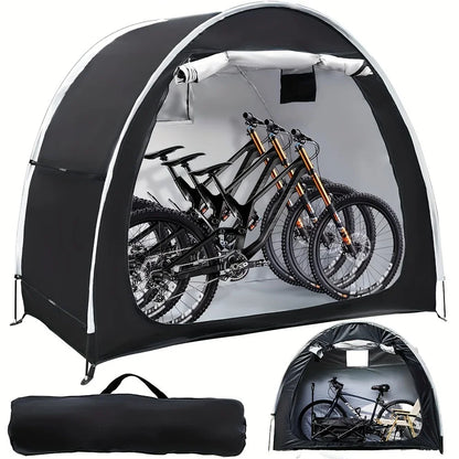 Portable Bike Storage Shed Tent - Waterproof Foldable Bicycle Shelter Cover for 1-4 Bikes Outdoor Protection