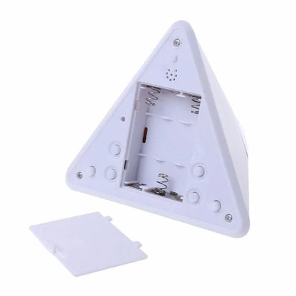 Triangular Digital LED Table Clock – 7-Color Changing Display, Temperature, Week, Alarm for Bedside & Room Decor
