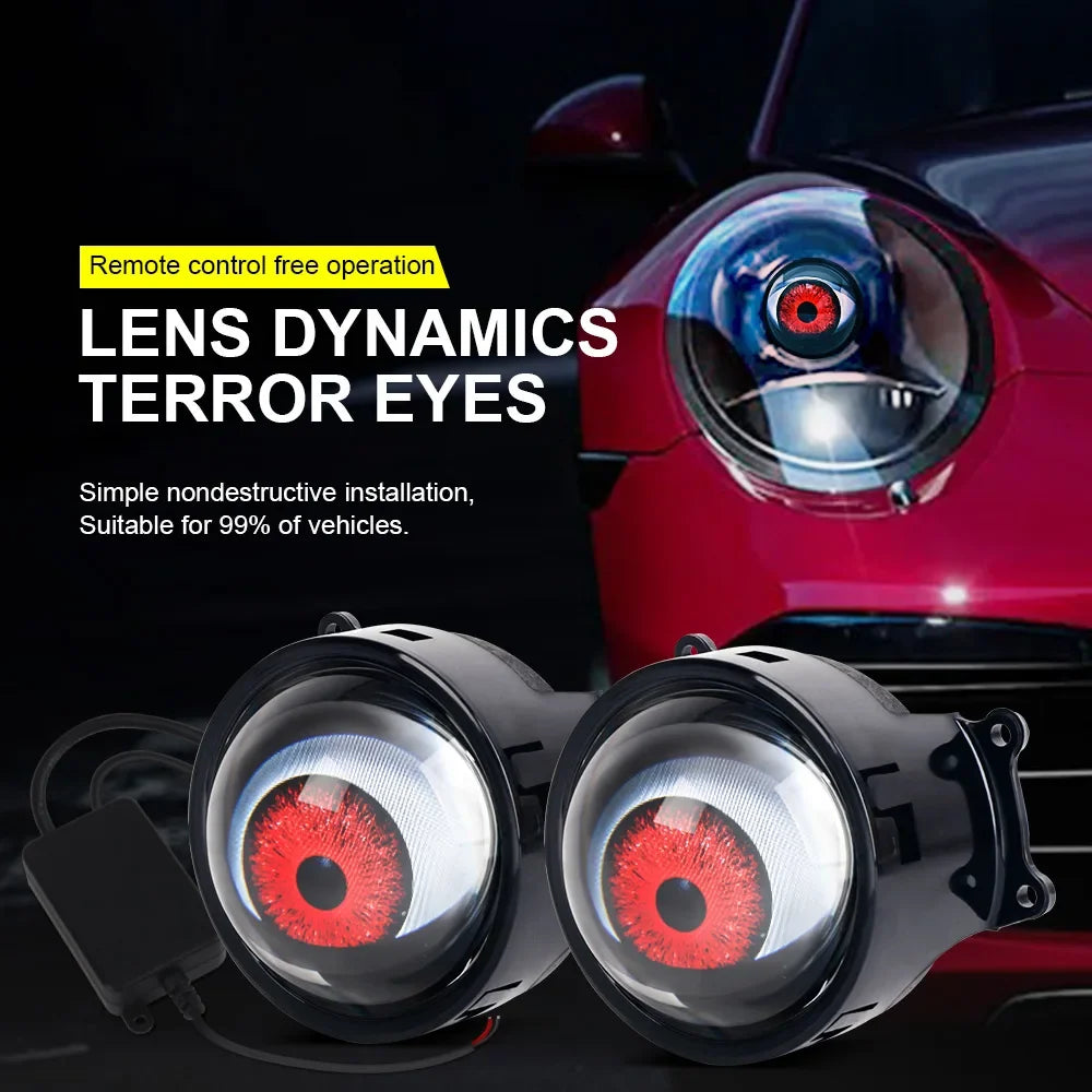 Dynamic LED Car Headlights - Devil Eye Eagle Eye Styling Lights for Car Decoration & Custom Accessories