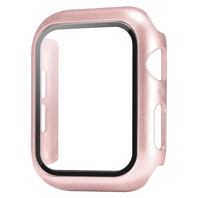 Apple Watch Glass Case Cover - Full Screen Protector for Series 9, 8, 7, 6, SE & iWatch 38mm-45mm