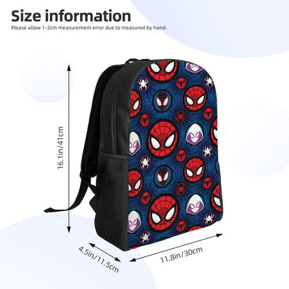 Custom Spider-Man Web Backpack – Water-Resistant School & College Bag for Men and Women