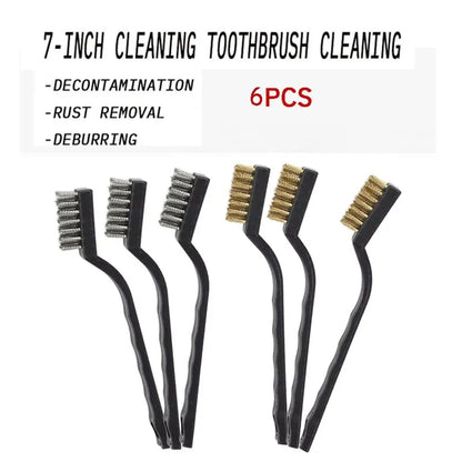 Industrial Toothbrush Set - Mini Copper Steel Wire Brush for Hard Cleaning, Stainless Steel Wire Brush, Dirt Removal Tool