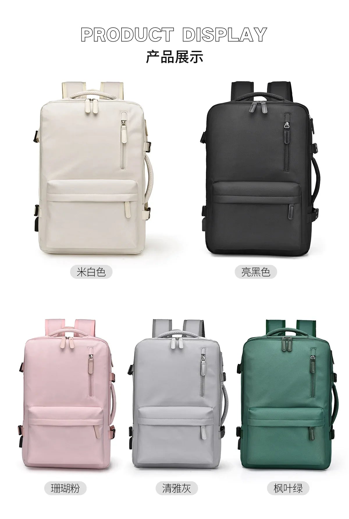 40x30x20 Cabin Backpack — Hand Luggage Laptop Bag for Airplane Travel, School, Men & Women