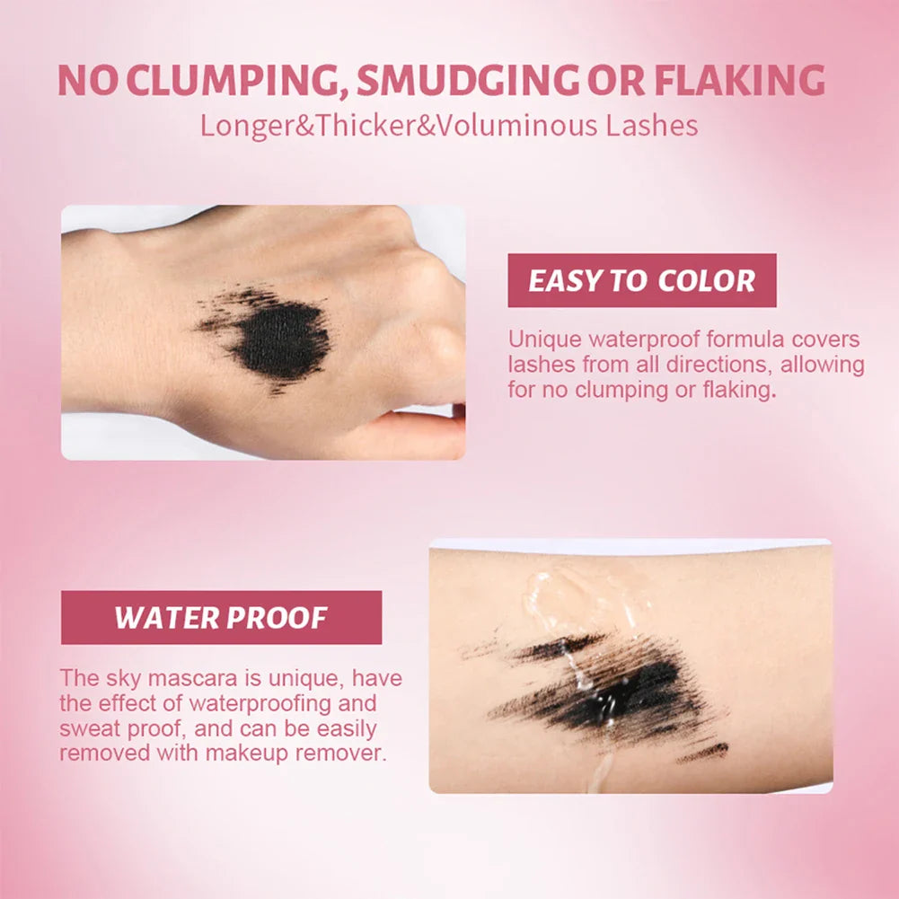 Natural Curling Mascara – Quick Dry, Smudge-Proof Eyelash Cream for Long-Lasting Party Look