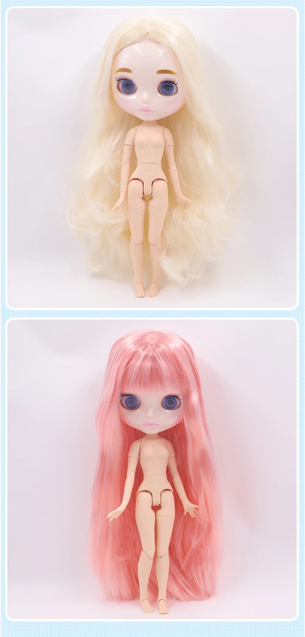 ICY DBS Blythe Doll 1/6 Joint Body 30cm BJD – Shiny Face with Extra Hands, DIY Fashion Doll Gift
