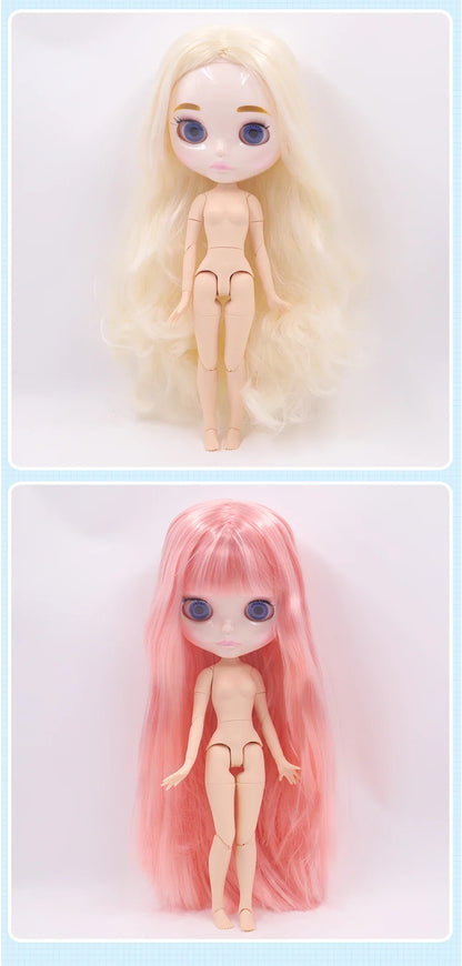 ICY DBS Blythe Doll 1/6 Joint Body 30cm BJD – Shiny Face with Extra Hands, DIY Fashion Doll Gift