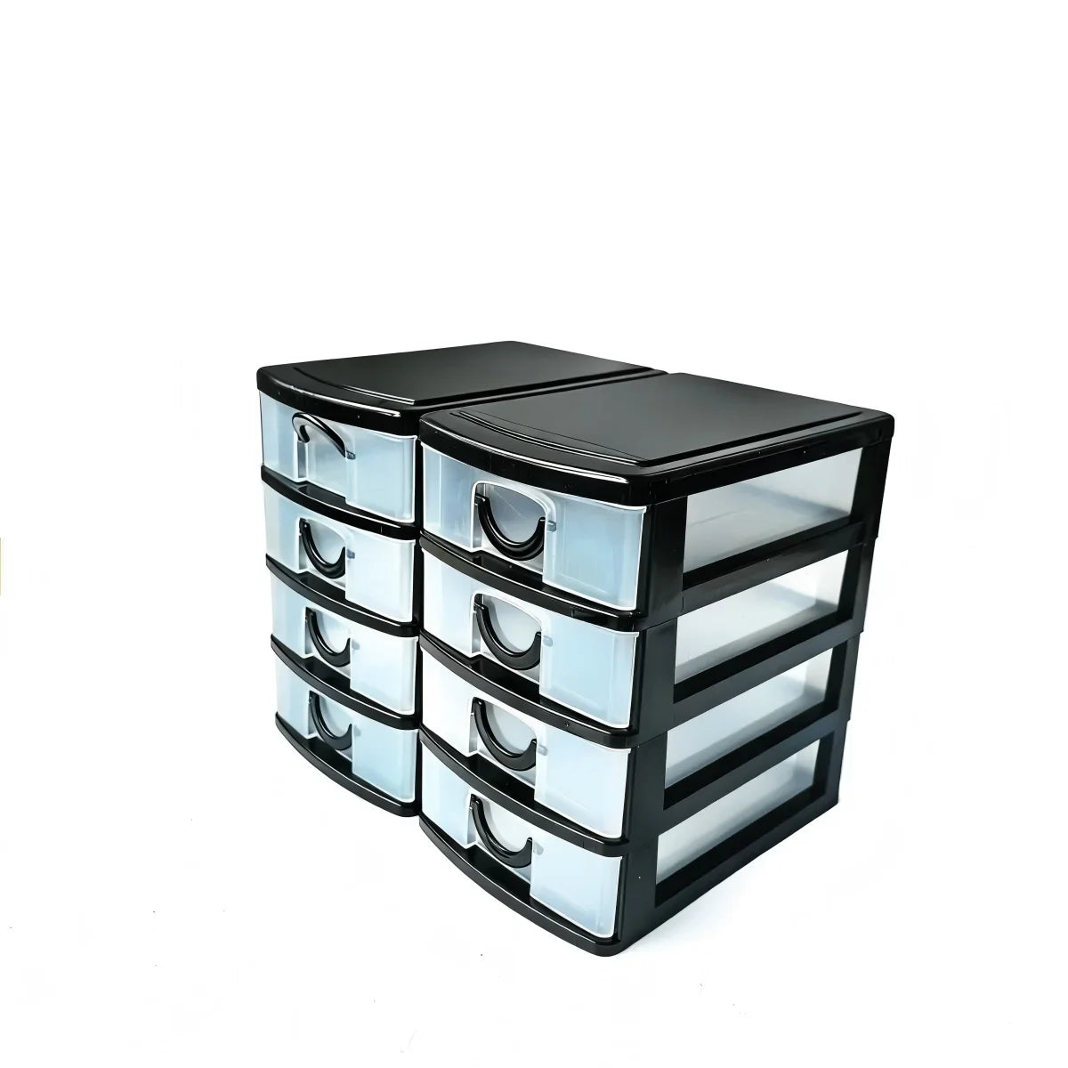 4 Layer Jewelry Storage Box - Transparent Drawer Organizer with Rhinestone Earring Storage Design