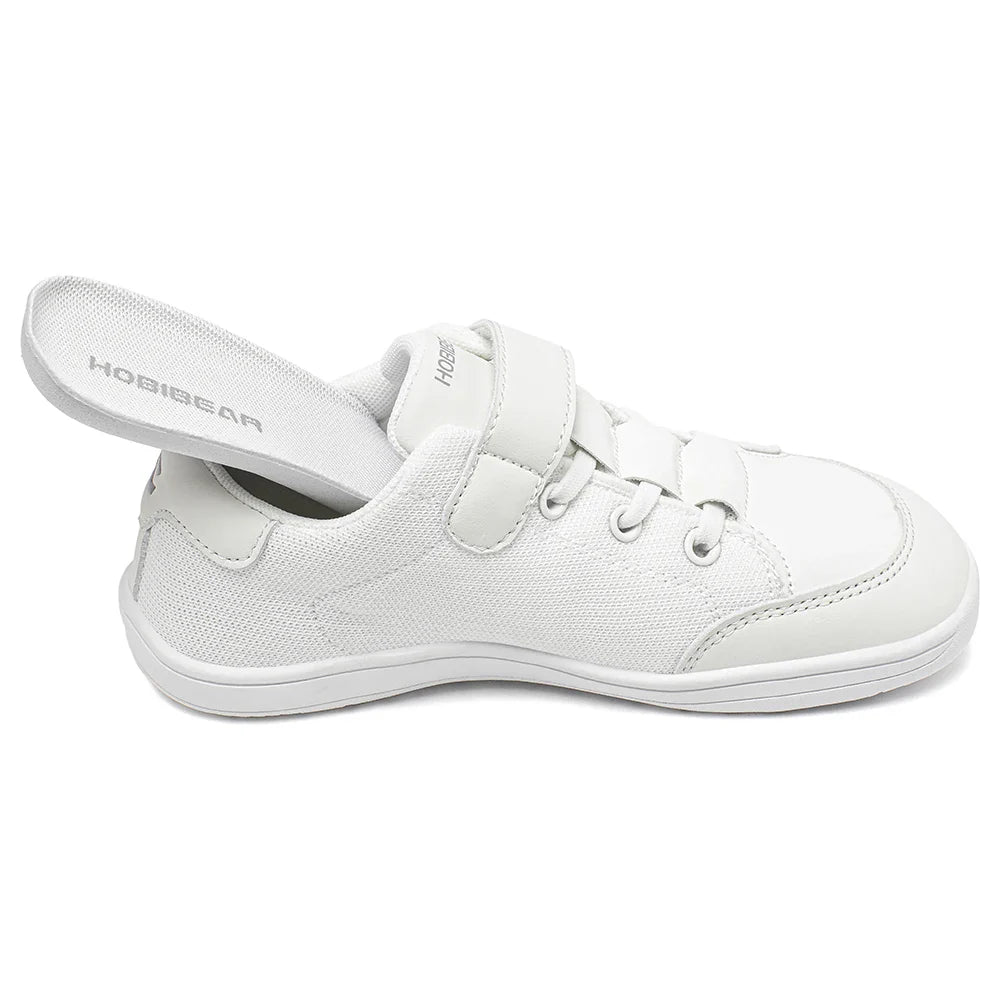 HOBIBEAR Kids Barefoot Shoes – Wide Toe Minimalist Sneakers for Boys & Girls, Lightweight Hook Loop, Mesh & Artificial Leather