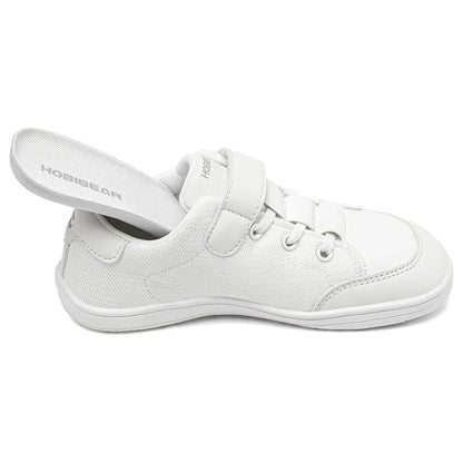 HOBIBEAR Kids Barefoot Shoes – Wide Toe Minimalist Sneakers for Boys & Girls, Lightweight Hook Loop, Mesh & Artificial Leather