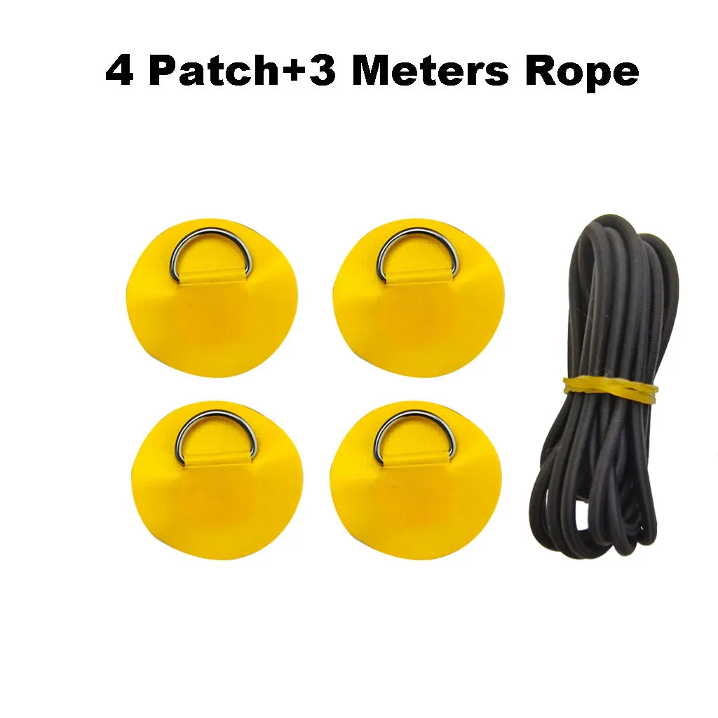 6.5CM D-Ring PVC Patch – Inflatable Boat, Kayak, SUP, Dinghy & Canoe Rope Ring Attachment