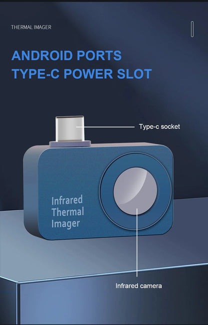 TOOLTOP T7 Android Thermal Imager – 256x192 Mobile Thermal Imaging Camera, Type-C, 25Hz for Solar Panel & Device Fault Detection