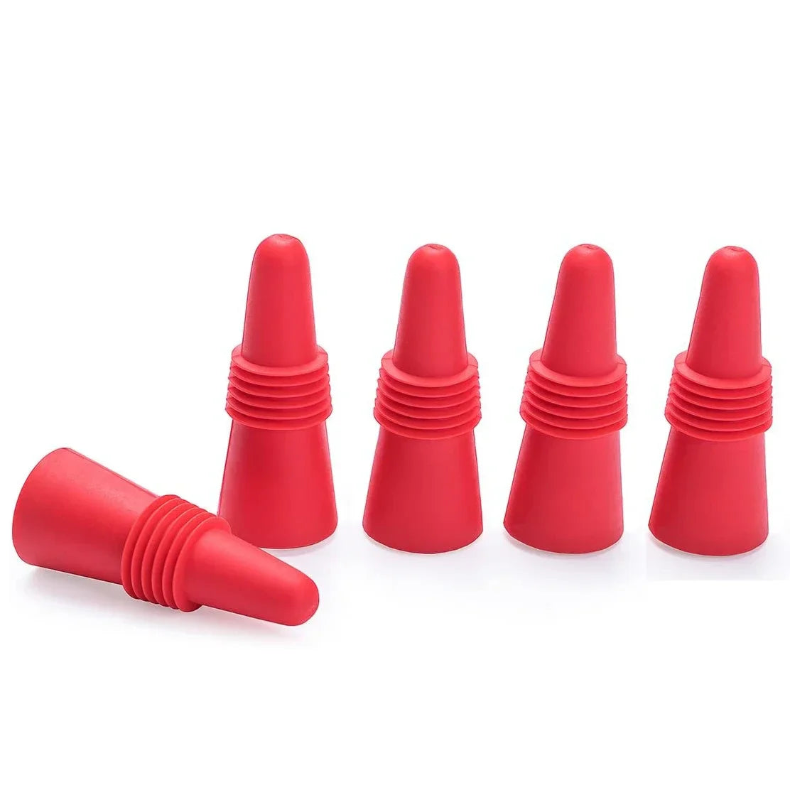 Silicone Wine Bottle Stopper Set – Leak-Proof Cork Caps for Wine, Whisky, Beer & Champagne, Reusable Bar & Kitchen Sealing Accessories