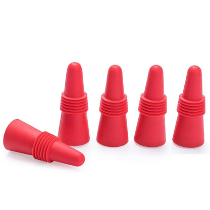 Silicone Wine Bottle Stopper Set – Leak-Proof Cork Caps for Wine, Whisky, Beer & Champagne, Reusable Bar & Kitchen Sealing Accessories