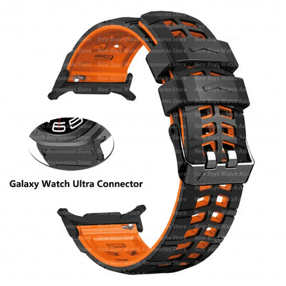 Silicone Sport Band for Samsung Galaxy Watch Ultra 47mm — No-Gap Quick Fit Curved Strap (2025 Ultra Model)